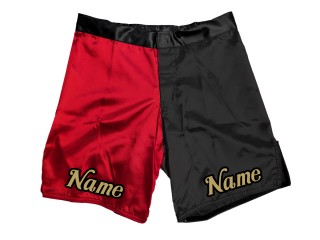 Personalisierte MMA Hose : Rot-Schwarz