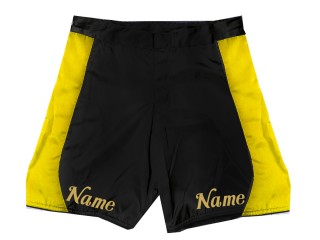 Personalisierte MMA Hose mit eigenen namen : Schwarz-Gelb