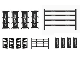 Personalisierte Boxring Abdeckungsset mit Ihrem eigenen Logo : Schwarz