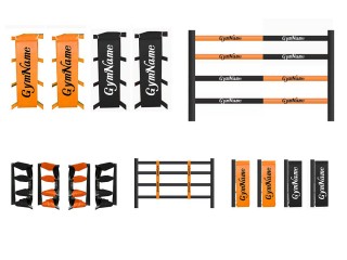 Personalisierte Boxring Abdeckungsset mit Ihrem eigenen Logo : Orange/Schwarz