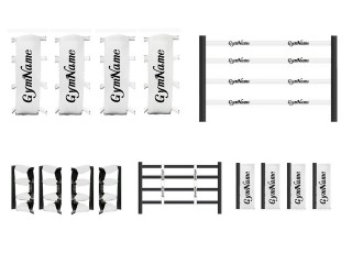 Personalisierte Boxring Abdeckungsset mit Ihrem eigenen Logo : Weiß