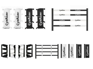 Personalisierte  Boxring Abdeckungsset mit Ihrem eigenen Logo : Weiß/Schwarz