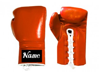 Maßgeschneiderte Schnür-Boxhandschuhe : Orange