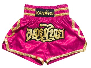 Kanong Kickbox Shorts Kick boxen hose : KNS-121-Dunkelpink