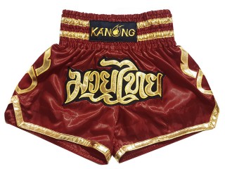 Kanong Kickbox-Shorts Kickboxen Hose : KNS-121-Kastanienbraun