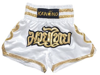 Kanong Kickbox-Shorts Kickboxen Hose  : KNS-121-Weiß