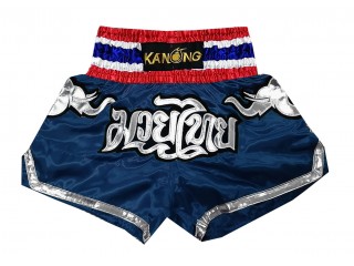 Kanong Kickbox-Shorts Kickboxen Hose : KNS-125-Marinenblau