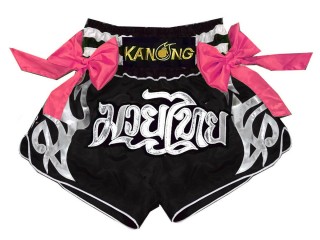 Kanong Kickbox-Shorts Kick-box Hosen : KNS-127-Schwarz