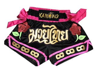 Kanong Kickbox-Shorts Kick-box Hosen : KNS-129-Schwarz