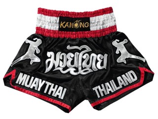 Kanong Kickbox-Shorts Kick-box Hosen : KNS-133-Schwarz