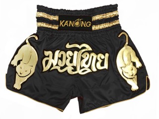 Kanong Kickbox-Shorts Kick-box Hosen : KNS-135-Schwarz