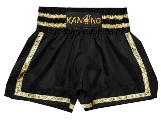 Kanong Kickbox Shorts Kick box Hosen : KNS-140-Schwarz-Gold