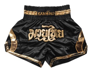 Kanong Kickbox Shorts Kick box Hose : KNS-144-Schwarz-Gold