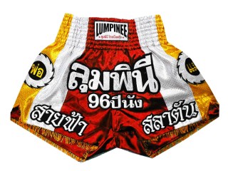 Lumpinee Kickbox Shorts Thai boxen hosen : LUM-001-Rot