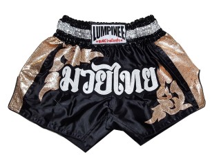 Lumpinee Kick box Shorts Thai boxe hose : LUM-043-Schwarz