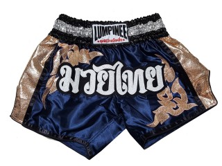 Lumpinee Kick box Shorts Thai boxe hose : LUM-043-Marinenblau