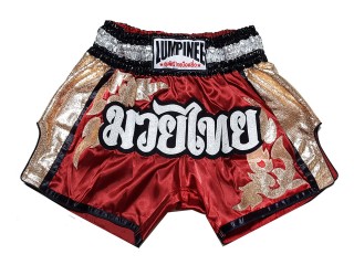 Lumpinee Kick box Shorts Thai boxe hose : LUM-043-Rot