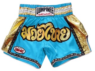 Lumpinee Kick box Shorts Thai boxe hosen : LUM-045-Himmelblau 