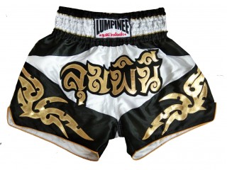 Lumpinee Kickbox Shorts Thai boxen hose : LUM-049-Weiß