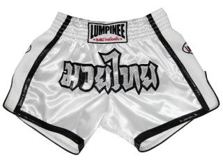 Lumpinee Retro Kickbox Shorts : LUMRTO-005-Weiß