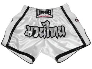 Lumpinee Retro Kickbox Shorts Kick boxen hose : LUMRTO-005-Weiß