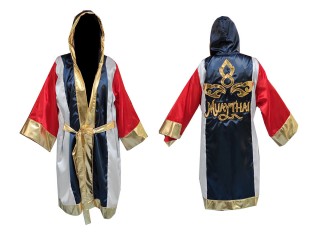 Kanong Boxer kostüm Boxmantel personalisieren : KNFIR-120-Marinenblau
