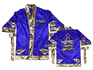 Kanong outfit box Boxermantel mit eigenen namen : KNFIRCUST-001-Blau