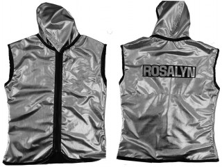 KANONG personalisierte Boxjacke mit Kapuze : KNHODCUST-003-Silber