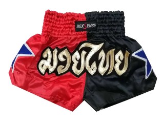 Boxsense Boxshorts für Kinder : BXSKID-004 Rot-Schwarz