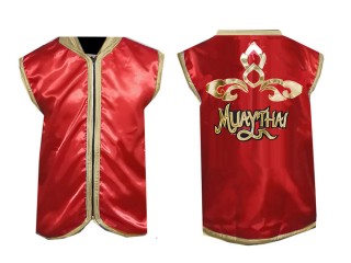 Kanong personalisierte  Cornerman Boxjacke  : Rot Thailändisches Design