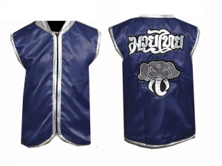 Kanong personalisierte  Cornerman boxen jacke : Marinenblau Elefant