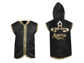KANONG Box jacke mit Kapuze mit eigenen namen : Schwarz-121