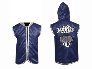 KANONG personalisierte  Box jacke mit Kapuze : Marinenblau Elefant