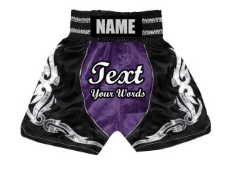 Personalisierte boxershorts männer : KNBSH-024-Violett-Schwarz