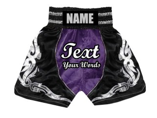 Boxhosen selbst gestalten : KNBSH-024-Violett-Schwarz