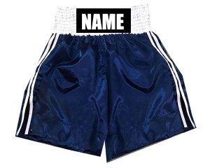 Personalisierte Kinder Boxshorts mit Namen oder Text : KNBSH-026-Marinenblau