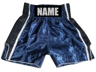 Personalisierte Boxshorts für Kinder mit Namen : KNBSH-027-Marinenblau