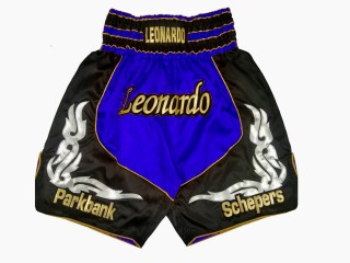 Personalisierte boxer hose selbst gestalten : KNBXCUST-2035-Blau-Schwarz