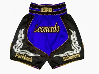 Personalisierte Boxshorts , Boxhose selber gestalten : KNBXCUST-2035-Blau-Schwarz