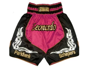 Boxer hosen damen selbst gestalten : KNBXCUST-2035-Rosa-Schwarz