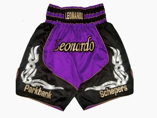 Boxer hosen damen designen : KNBXCUST-2035-Violett-Schwarz