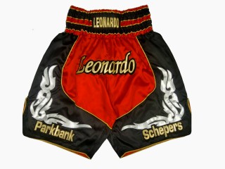 Personalisierte boxer hose selber gestalten : KNBXCUST-2035-Rot-Schwarz