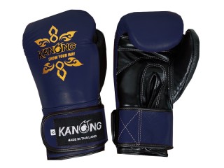 Kanong Boxhandschuhe aus echtem Leder : Marinenblau/Schwarz