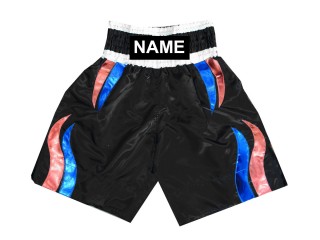 Personalisierte Boxshorts für Kinder mit Namen : KNBSH-028-Schwarz