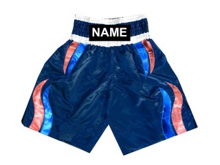 Personalisierte Boxshorts für Kinder mit Namen : KNBSH-028-Marinenblau