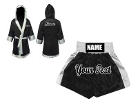 Kanong Boxerkostüm Boxermantel und Boxhosen selber gestalten : Schwarz