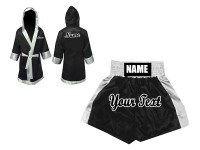 Boxbekleidung - Boxerkostüm Boxermantel und Boxhosen selber gestalten : Schwarz