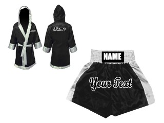Boxbekleidung - Boxerkostüm Boxermantel und Boxhosen selber gestalten : Schwarz