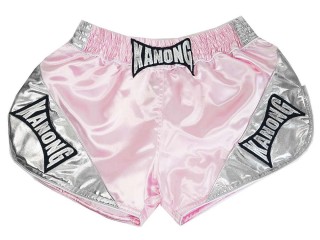 Kanong Retro Boxhose damen : KNSRTO-201-Rosa-Silber