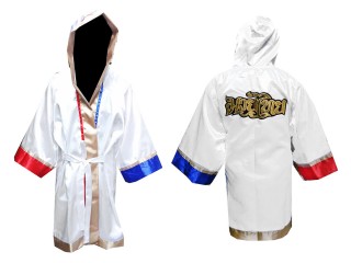Kanong Boxerkostüm Boxermantel mit eigenen namen : Weiß